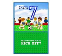 Hallmark Tarjeta de cumpleaños de 7 años con diseño de Lego Football