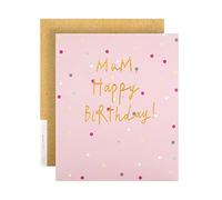 Hallmark Tarjeta de cumpleaños de estudio para mamá, diseño de texto contemporáneo