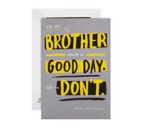 Hallmark Tarjeta de cumpleaños para hermano, diseño de humor contemporáneo, divertido cumpleaños para hermano