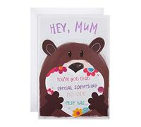 Hallmark Tarjeta de cumpleaños para mamá, diseño divertido troquelado All About Gus