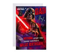 Hallmark Tarjeta de cumpleaños para papá, diseño de Darth Vader de Star Wars con modelo Pop Out and Make