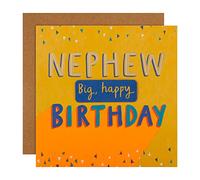 Hallmark Tarjeta de cumpleaños para sobrino, diseño contemporáneo basado en texto