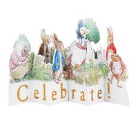 Hallmark Tarjeta de felicitación 3D y desplegable con diseño de Peter Rabbit Beatrix Potter, cumpleaños, recién nacido, Pascua, color blanco