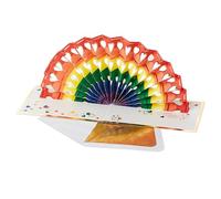 Hallmark Tarjeta de felicitación 3D y desplegable, diseño de arco iris, cumpleaños, orgullo, LGBTQ+, Get Better Soon, soporte, rojo, naranja, amarillo, verde, azul, morado