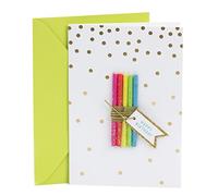 Hallmark Tarjeta de felicitación de cumpleaños para cualquier persona (paquete de velas)