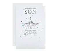 Hallmark - Tarjeta de felicitación de cumpleaños para hijo (tamaño mediano), diseño de estrella