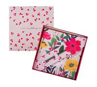 Hallmark Tarjeta de lujo para el día de la madre para abuela, bonito diseño floral con recuerdo de flores y caja de regalo, tarjeta del día de la madre, rosa, blanco, amarillo