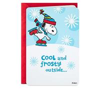 Hallmark Tarjeta de Navidad de Peanuts (patinaje sobre hielo)