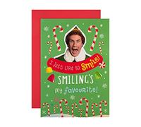 Hallmark Tarjeta de Navidad - Funny Warner Bros 'Smiling's My Favourite' Elf Pop-up Design