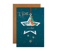 Hallmark Tarjeta de Navidad para ambos Diseño contemporáneo con elemento de recuerdo extraíble