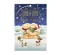 Hallmark Tarjeta de Navidad para el que amo, diseño lenticular 3D de Cute Forever Friends