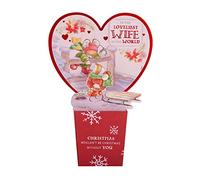 Hallmark Tarjeta de Navidad para esposa - Cute Country Companions Pop-up Design