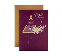 Hallmark Tarjeta de Navidad para hermana - Diseño tradicional con accesorio de recuerdo 3D