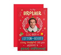 Hallmark Tarjeta de Navidad para hermano, diseño de elfo de Warner Bros