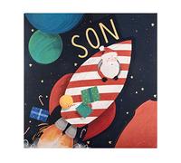 Hallmark Tarjeta de Navidad para hijo, diseño de personaje marciano emergente