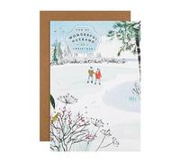 Hallmark Tarjeta de Navidad para marido - Diseño contemporáneo ilustrado escena de invierno 25559803