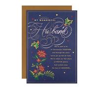 Hallmark Tarjeta de Navidad para marido, diseño clásico con mensaje sincero