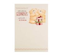 Hallmark Tarjeta de Navidad para padrinos - Cute Forever Friends Design