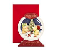 Hallmark Tarjeta de Navidad para prometida, diseño de globo de nieve 3D Forever Friends