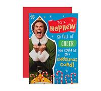 Hallmark Tarjeta de Navidad para sobrino Fun Warner Bros Elf Design, varios (25564033)