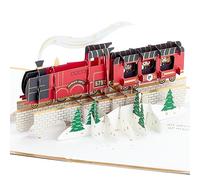 Hallmark Tarjeta de Navidad, tarjeta de Navidad de Harry Potter, tarjeta 3D y desplegable, expreso de Hogwarts, rojo