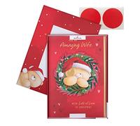 Hallmark Tarjeta de Navidad, tarjeta de Navidad en caja, tarjeta de Navidad en caja, con detalles de lámina dorada, amigos para siempre, rojo