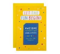 Hallmark Tarjeta del día del padre - Diseño contemporáneo de juegos de recuerdo multicolor