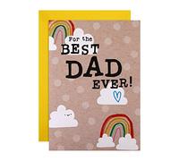 Hallmark Tarjeta del día del padre para papá con diseño de pancarta plegable y coloreada