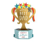Hallmark Tarjeta del día del padre para papá, diseño de trofeo desplegable