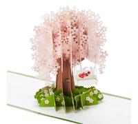 Hallmark Tarjeta emergente 3D para el día de San Valentín, diseño de flores de cerezo, verde y blanco