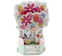 Hallmark Tarjeta musical para el día de la madre, 3D, diseño de nieve y flores, rosa, rojo y verde