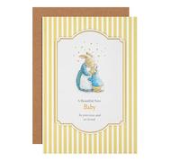 Hallmark Tarjeta para bebé, diseño de conejo de Peter Beatrix Potter, niño, niña, amarillo