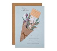 Hallmark Tarjeta para el día de la madre, tarjeta del día de la madre para mamá, diseño de ramo de flores, verso sincero, flores, verde