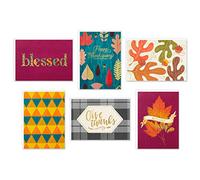 Hallmark Tarjetas de Acción de Gracias Surtido, Give Thanks (24 tarjetas surtidas de temporada y en blanco con sobres)