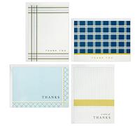 Hallmark Tarjetas de agradecimiento Surtido, rayas y cuadros (48 tarjetas con sobres)