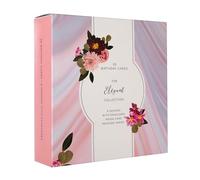 Hallmark Tarjetas de cumpleaños, paquete de 30 unidades, The Elegant Collection, tarjeta de cumpleaños femenina, diseños simples, flores, rosa, crema