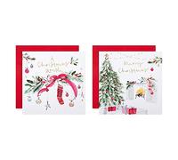 Hallmark Tarjetas de Navidad benéficas, tarjetas en caja, diseños tradicionales de deseos, paquete de 16, 2 diseños