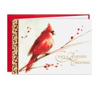 Hallmark Tarjetas de Navidad en caja, cardenal pintado (40 tarjetas y 40 sobres) Hermosa Navidad