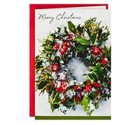Hallmark Tarjetas de Navidad en caja, corona nevada (40 tarjetas y sobres)