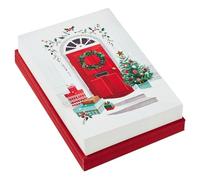 Hallmark Tarjetas de Navidad en caja, Delivering Joy (40 tarjetas y 40 sobres), puerta delantera roja