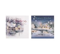 Hallmark Tarjetas de Navidad ilustradas de Thomas Kinkade, paquete de 16 en 2 diseños