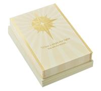 Hallmark Tarjetas de Navidad religiosas en caja, estrella de lámina dorada (40 tarjetas y 40 sobres) bendiciones de temporada santa