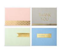 Hallmark - Tarjetas de notas surtidas (diseños de acuarela), color Classic Gold Foil