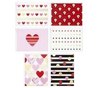 Hallmark Tarjetas en blanco surtido, corazones y rayas (24 tarjetas con sobres)