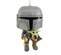 Hallmark The Mandalorian & Grogu Funko Pop, Adorno Colgante, Star Wars, decoración de árbol de Resina, Regalos para Navidad