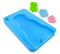 HALLO Esponja de baño de bebé suave para bebés cojín recién nacido sin olor (azul)
