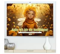 Hallo! Ich bin die Honigbiene (hochwertiger Premium Wandkalender 2026 DIN A2 quer), Kunstdruck in Hochglanz: Kids, die die Bienenwelt mit Fantasie erobern