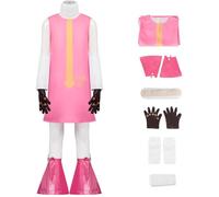 Hallojojo Dr. Atlas Disfraz Mujer Cosplay Anime Pirata Vegapunk Dr. Atlas Uniforme Vestido Collar Manguitos Guantes Cola Set para Fancy Dress Up Halloween Carnaval Fiesta Cumpleaños Mascarada Costume
