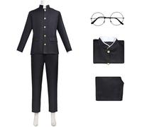 Hallojojo Okarun Disfraz Hombre Cosplay Anime Dandadan Okarun Uniforme Escolar Camisa Pantalones Gafas y Peluca para Fancy Dress Up Halloween Carnaval Fiesta Cumpleaños Mascarada Dan DA Dan Traje