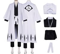 Hallojojo Shinigami Corps Disfraz Hombre Cosplay Anime Parca 1 2 3 4 5 6 st Division Uniforme Set Chaqueta Top Pantalón Cinturón para Fancy Dress Up Halloween Carnaval Fiesta Mascarada Traje